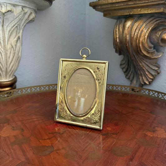 Vintage Mini Gold Tone Picture Frame