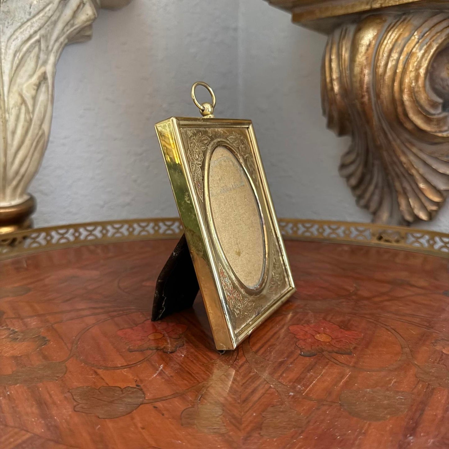 Vintage Mini Gold Tone Picture Frame
