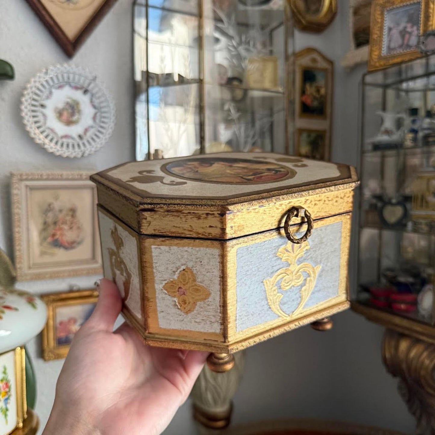 Vintage Florentine Jewelry Box