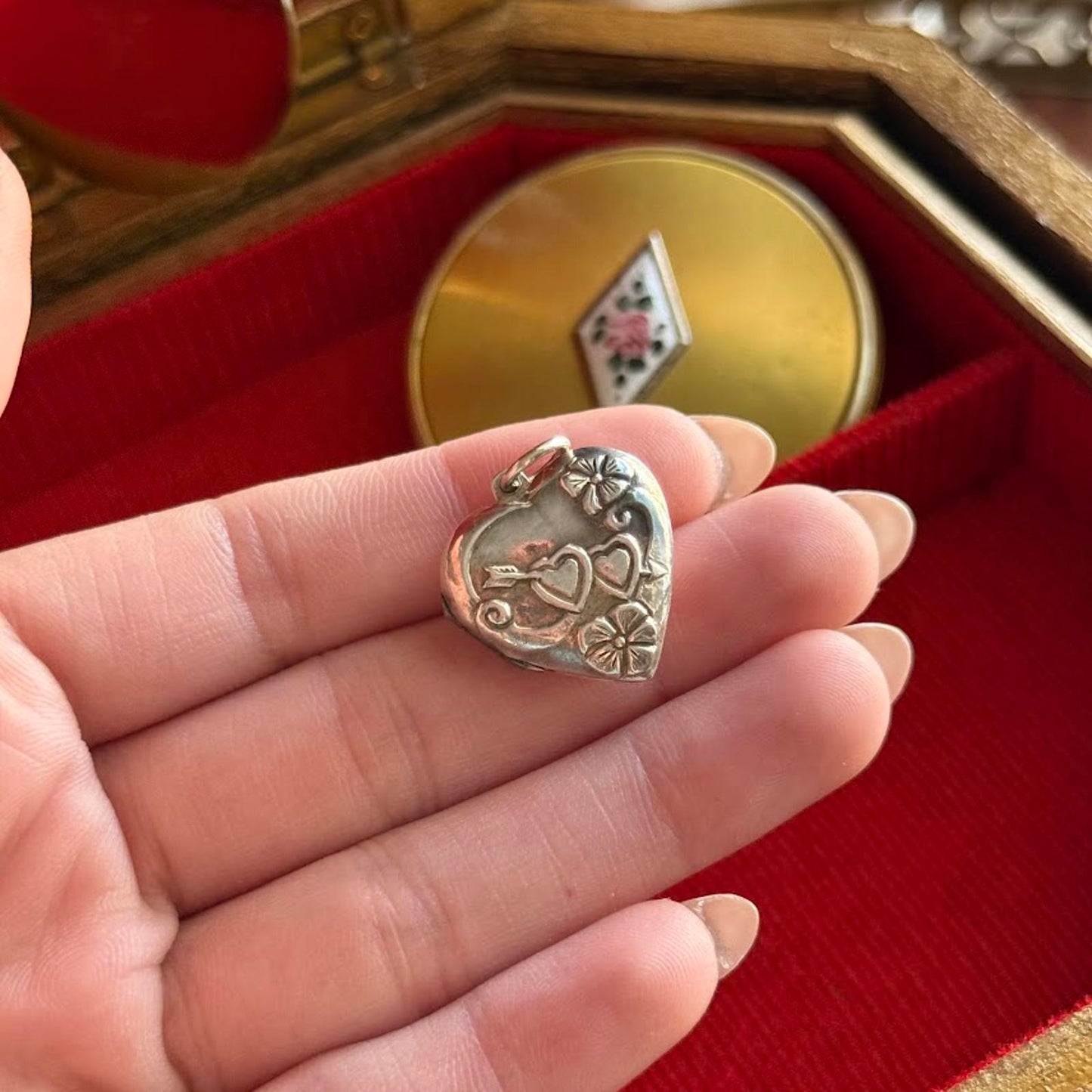 Silver 925 Heart Locket Pendant