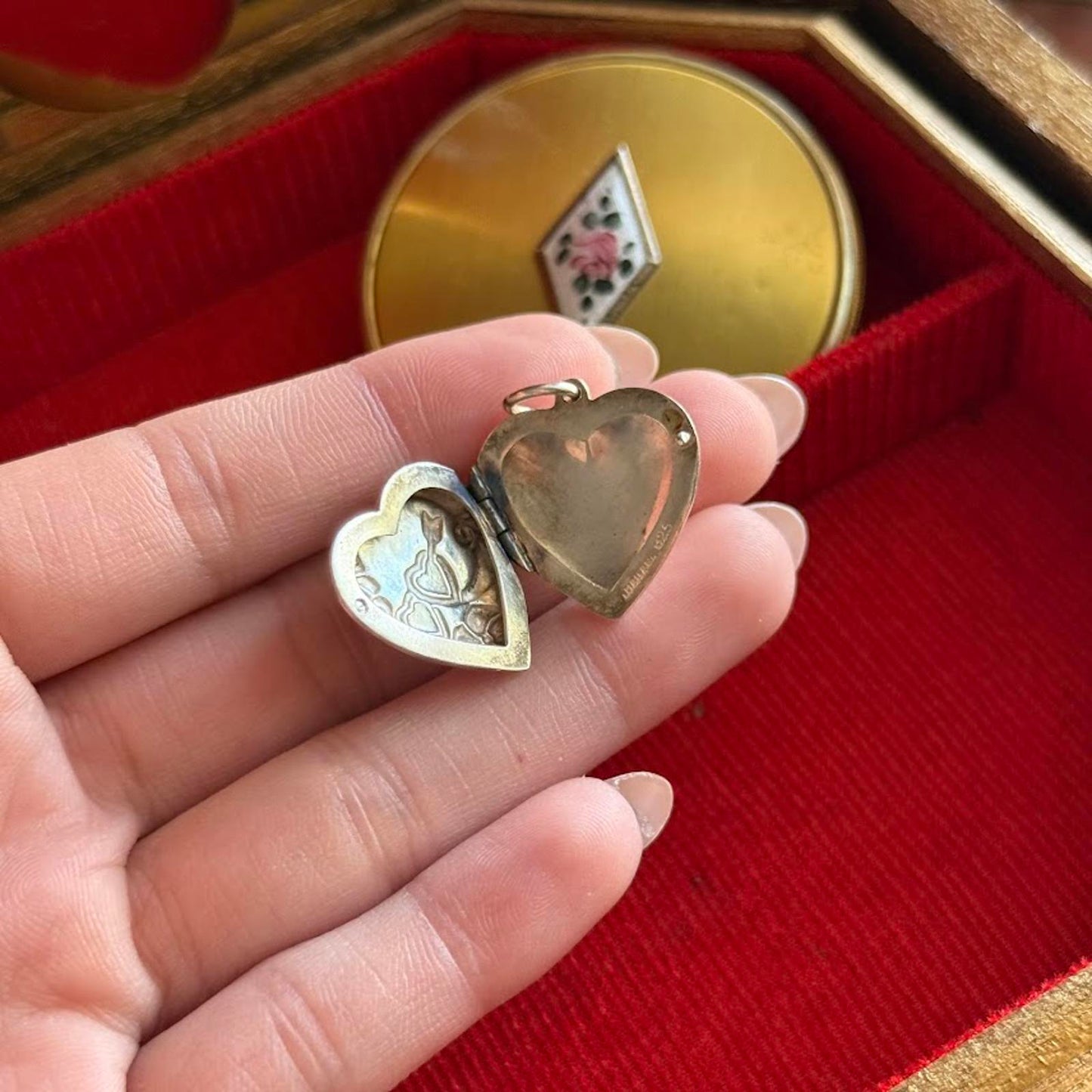 Silver 925 Heart Locket Pendant