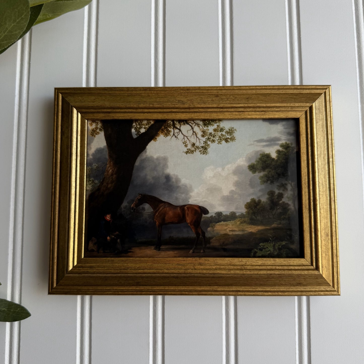 Vintage Style painting landscape and horse art print gallery wall