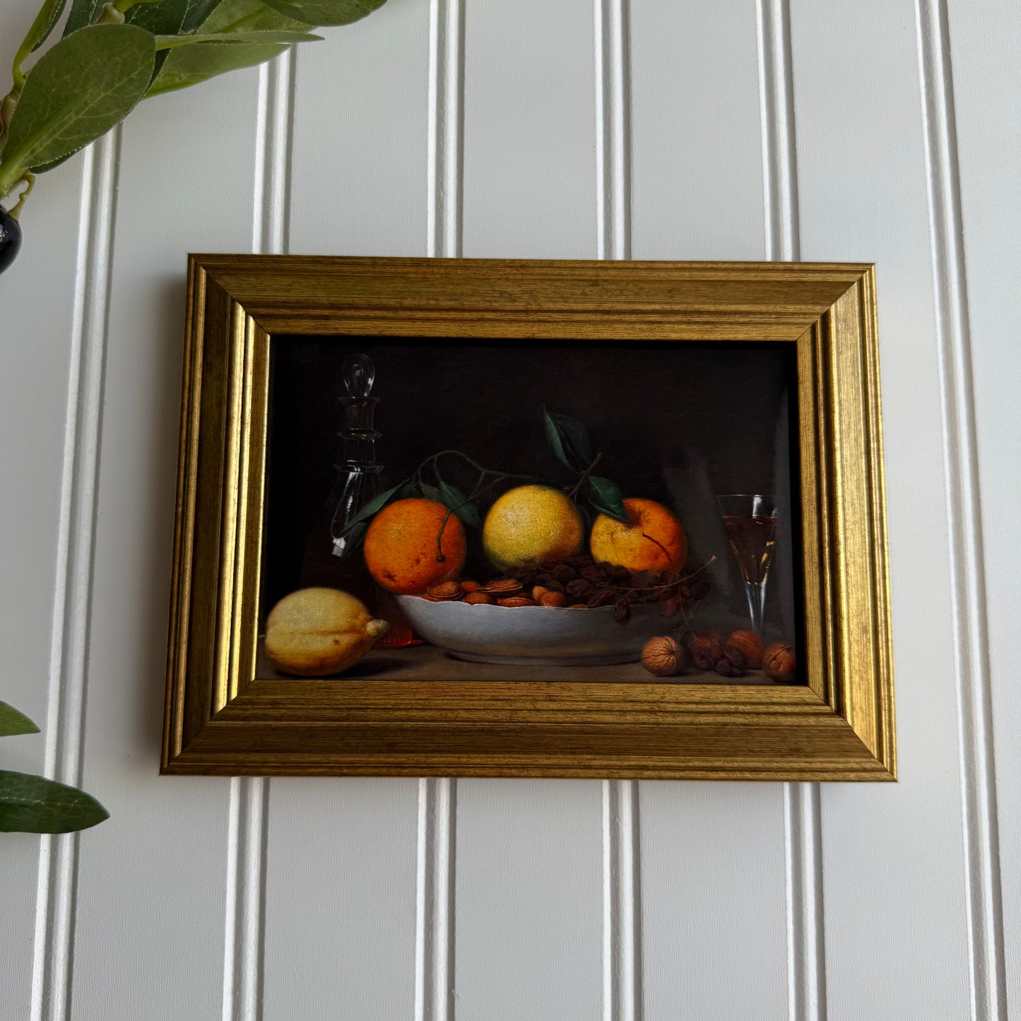 Vintage Style still life painting bowl of oranges and Lemons Art Print gallery wall