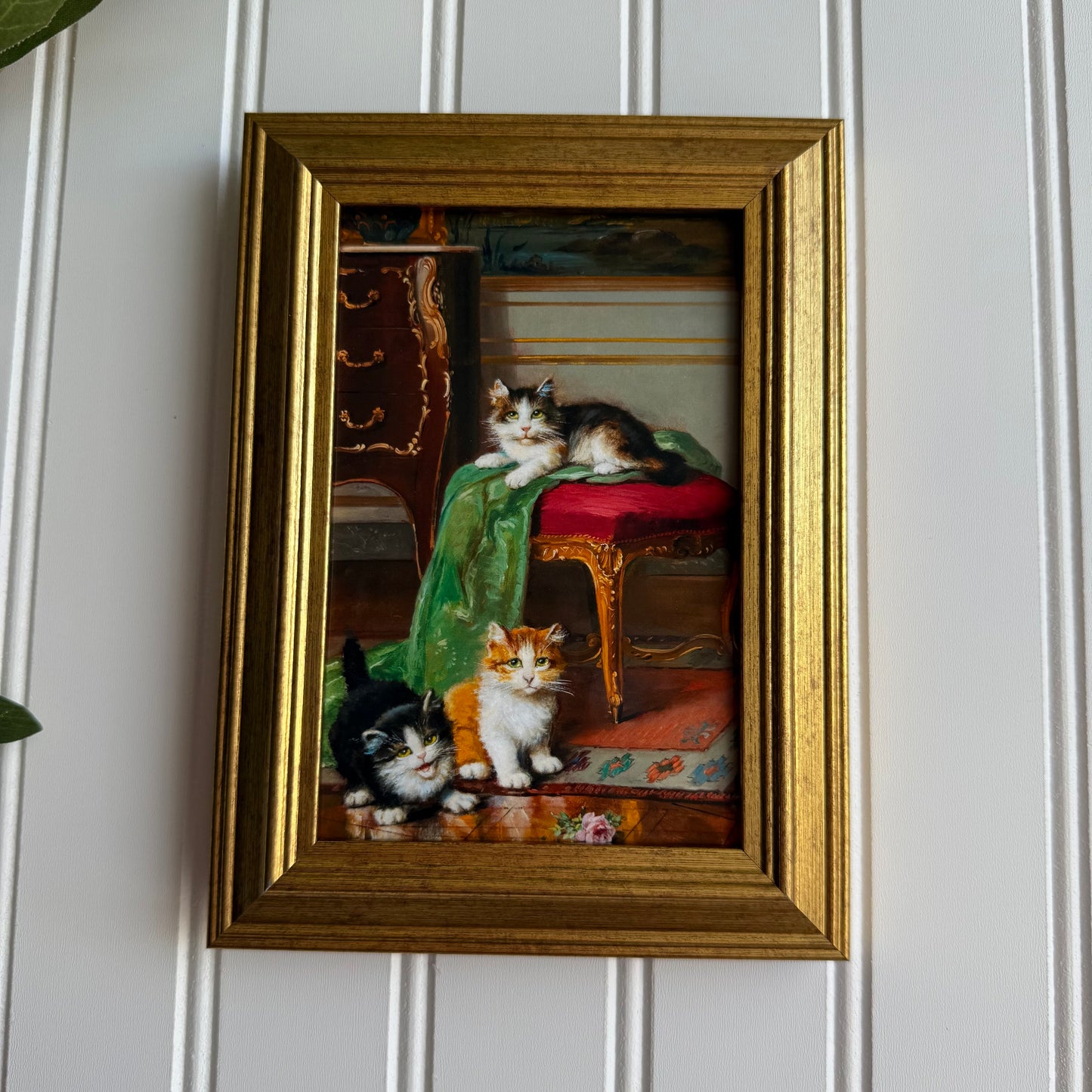 Kitties & French Chair Art Print Gallery Wall