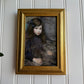 Moody Girl and Cat Art Print Gallery Wall