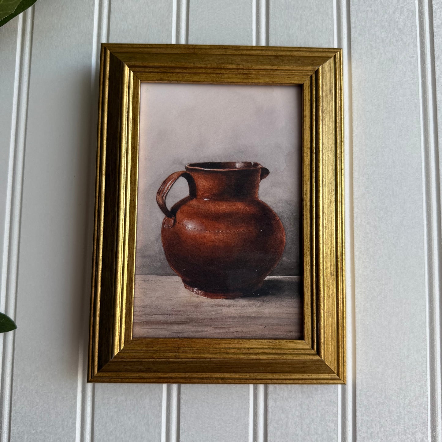 Vintage style rustic pottery Jug still life art Print gallery wall