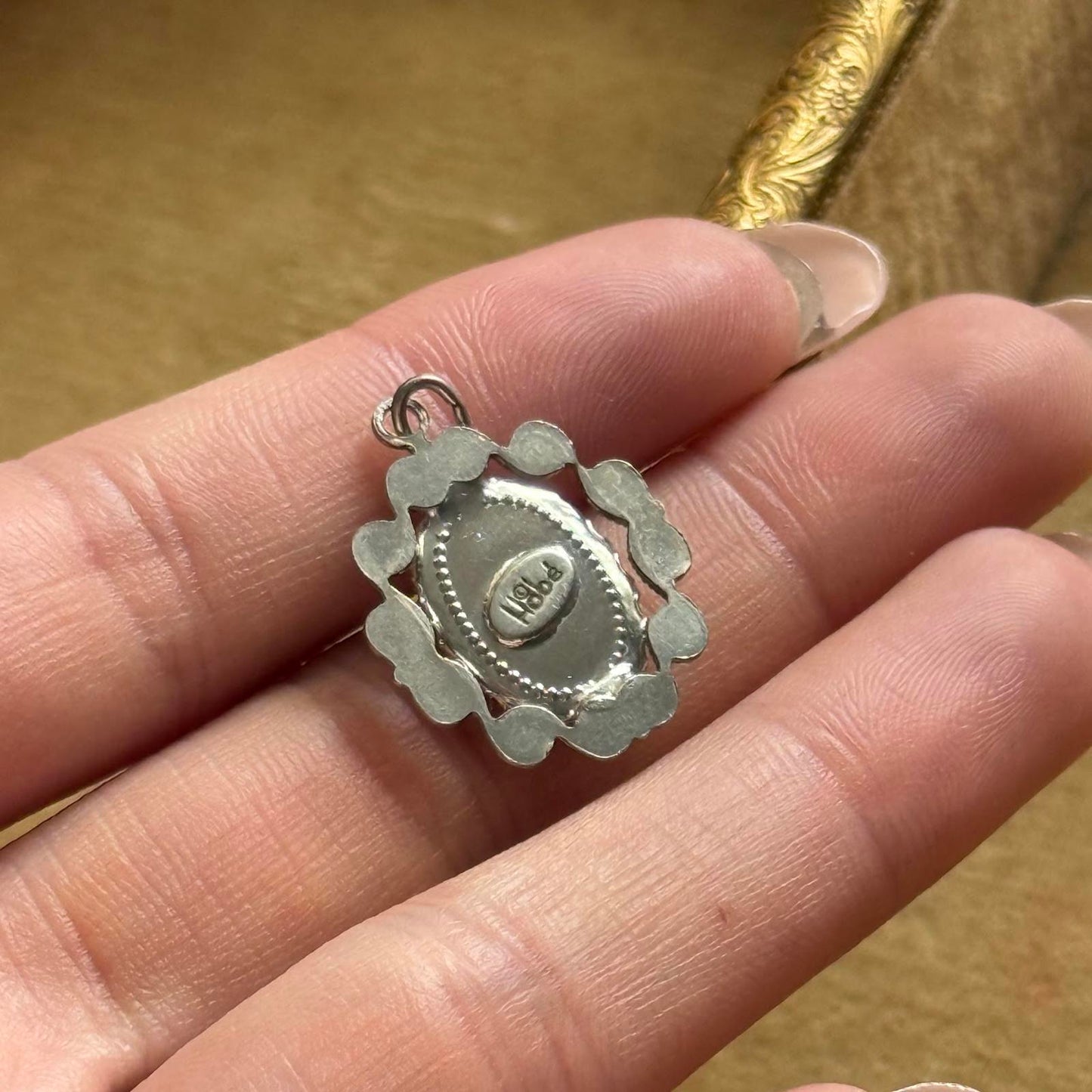 Vintage Hobe Carved Shell Pendant