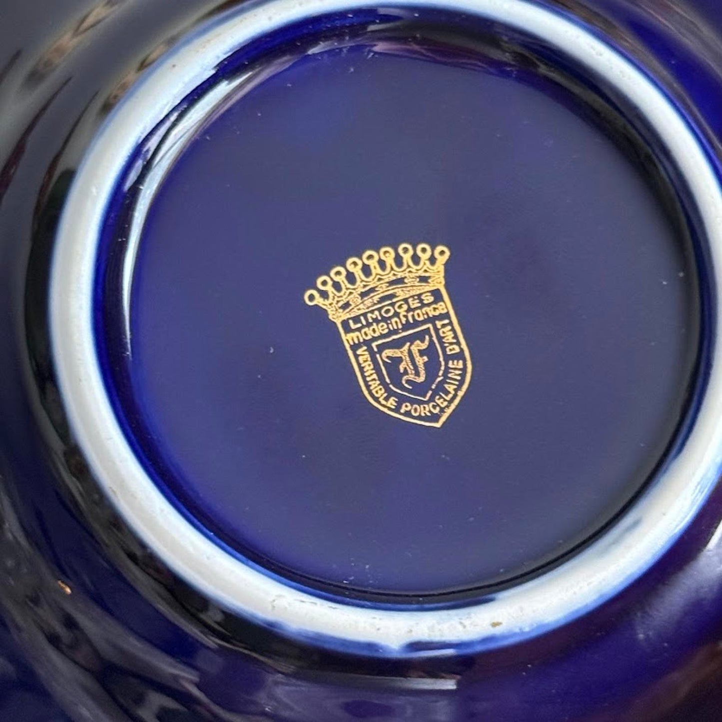 Limoges France Cobalt Blue Ashtray