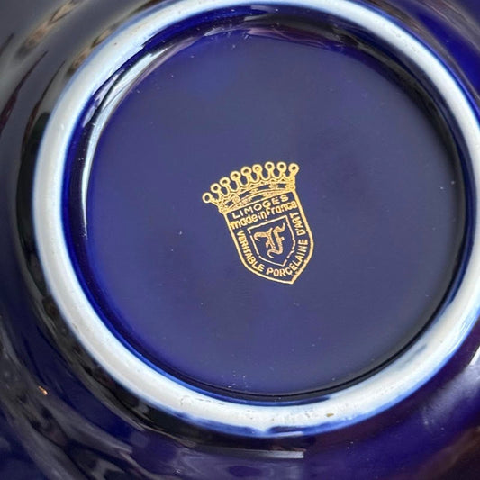 Limoges France Cobalt Blue Ashtray