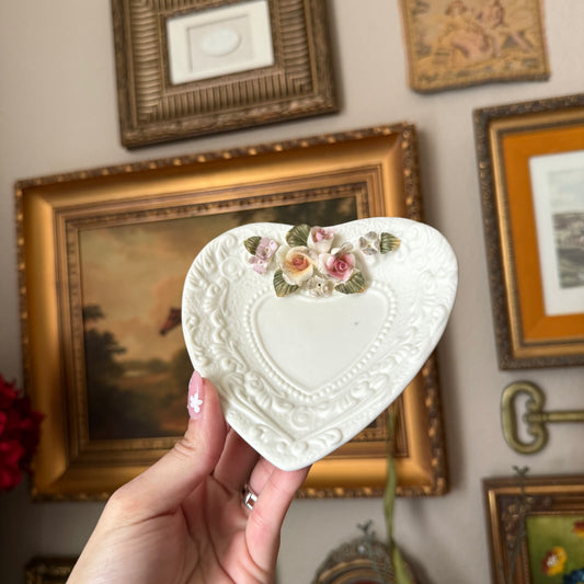 Cornerstone Creations Ceramic Floral Trinket Dish