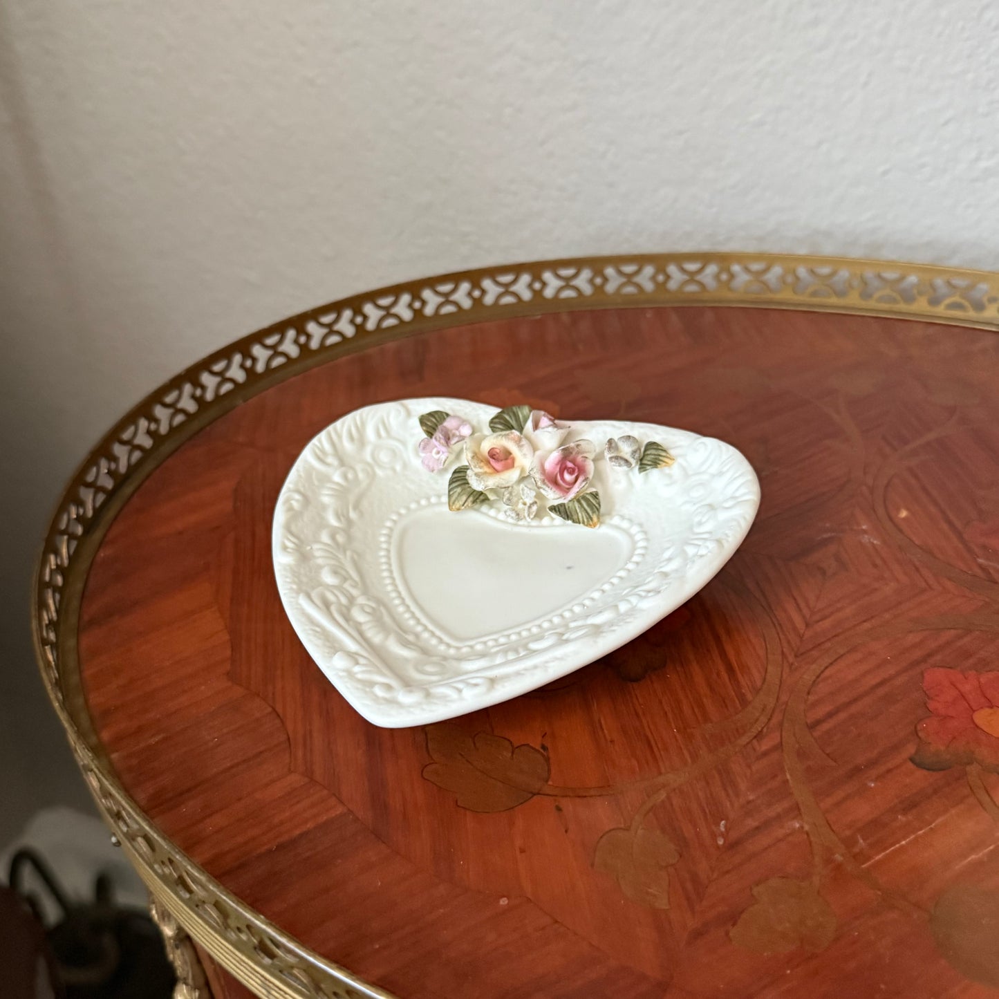 Cornerstone Creations Ceramic Floral Trinket Dish