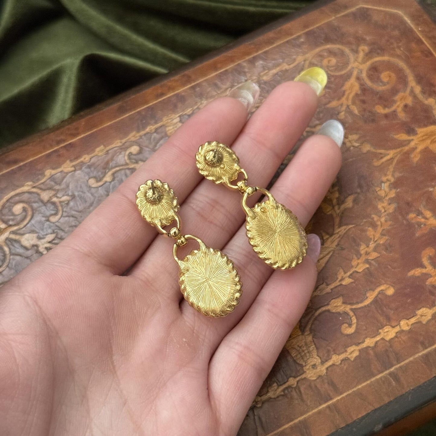 Vintage Monet Faux Pearl Dangle Earrings