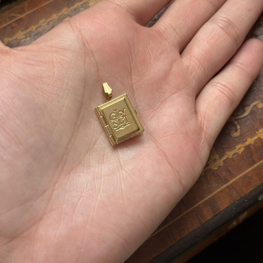 Vintage Style Mini Book Locket Pendant