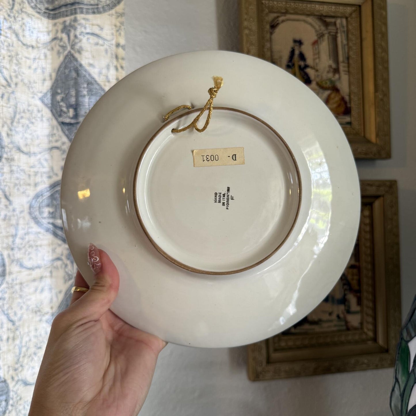 Vintage Florentine Italy Roman Scene Plate