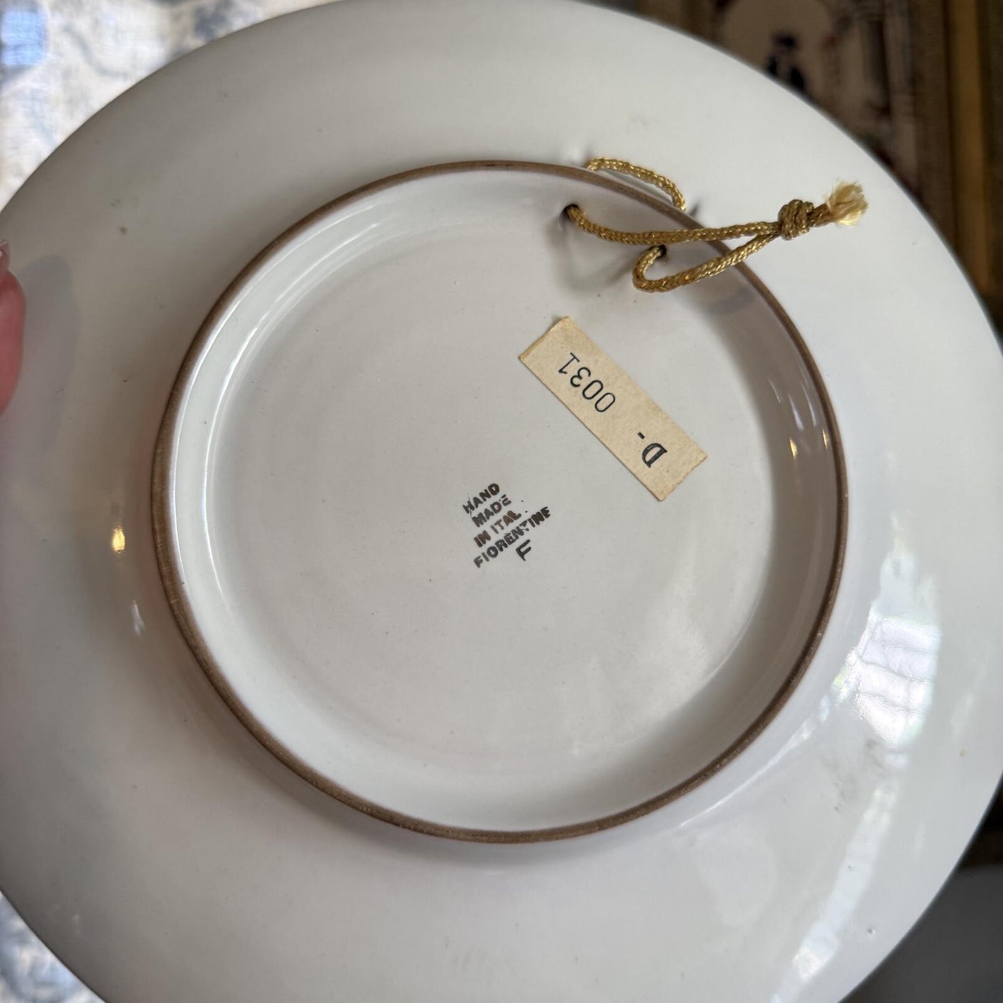 Vintage Florentine Italy Roman Scene Plate
