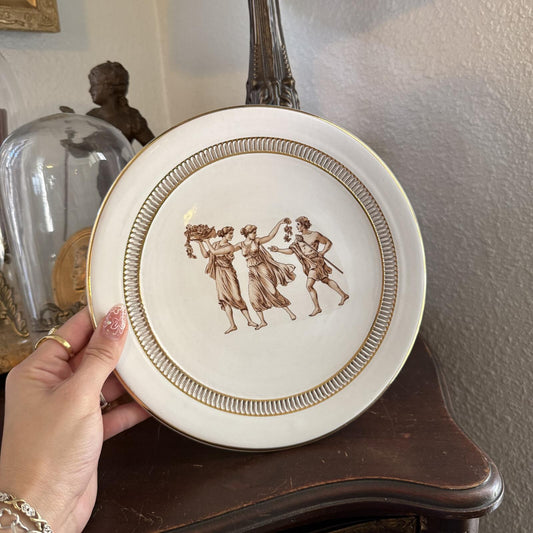 Vintage Florentine Italy Roman Scene Plate