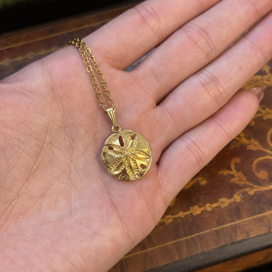 Vintage Napier Sand Dollar Pendant Necklace