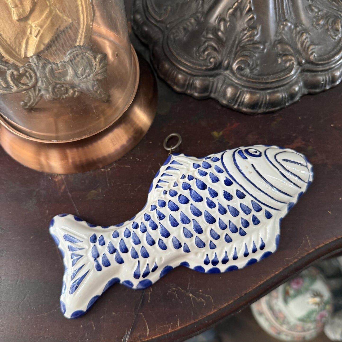 Vintage ceramic fish mold ABC Bassano Ceramiche Italy
