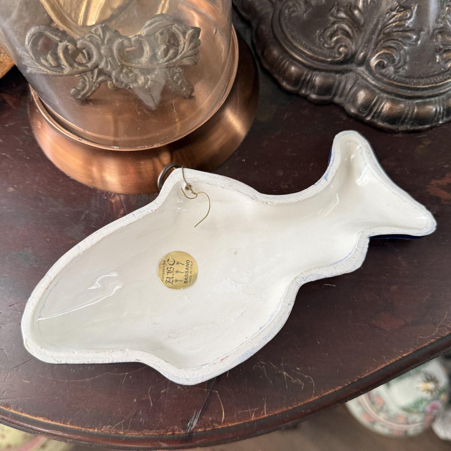 Vintage ceramic fish mold ABC Bassano Ceramiche Italy