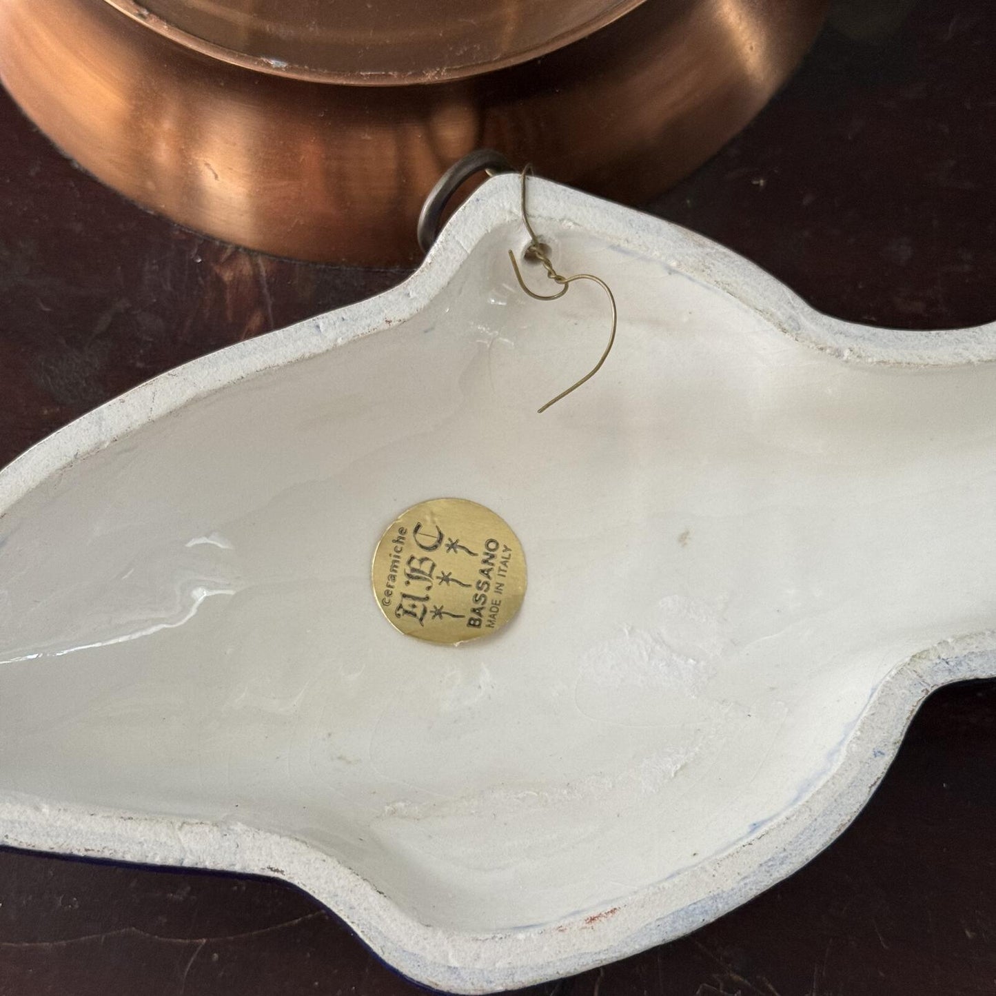 Vintage ceramic fish mold ABC Bassano Ceramiche Italy