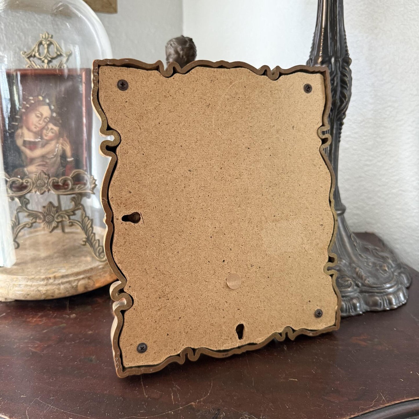 Vintage Gold tone Plastic MCM Ornate Mirror