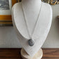 Vintage Style detailed floral oval silver tone locket necklace