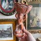 Vintage terracotta planter cherub vase