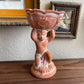 Vintage terracotta planter cherub vase