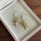 Vintage style faux pearl Cherub dangle earrings