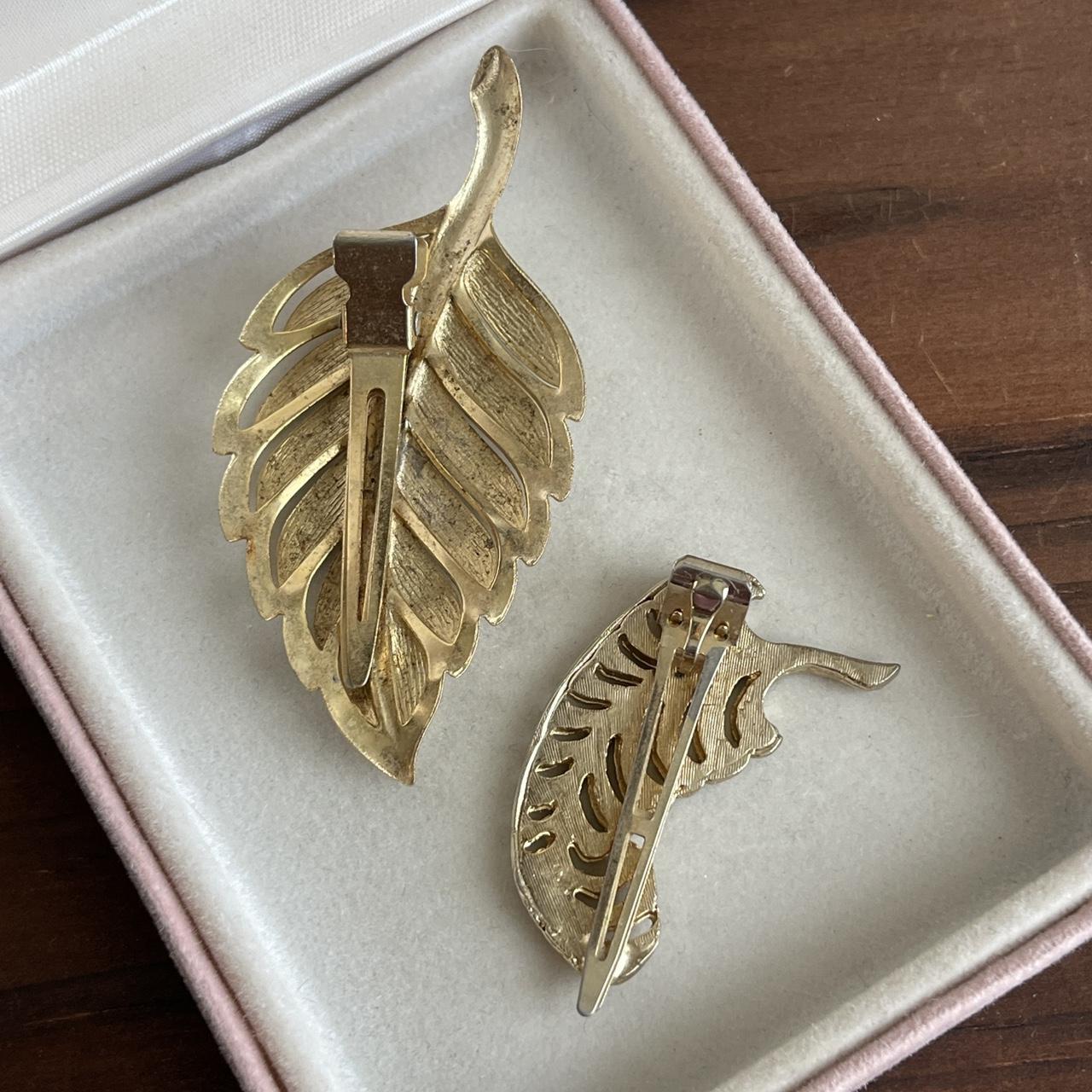 Vintage gold tone Hair clip pieces Set