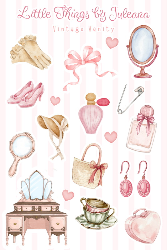 Vintage Vanity Sticker Sheets