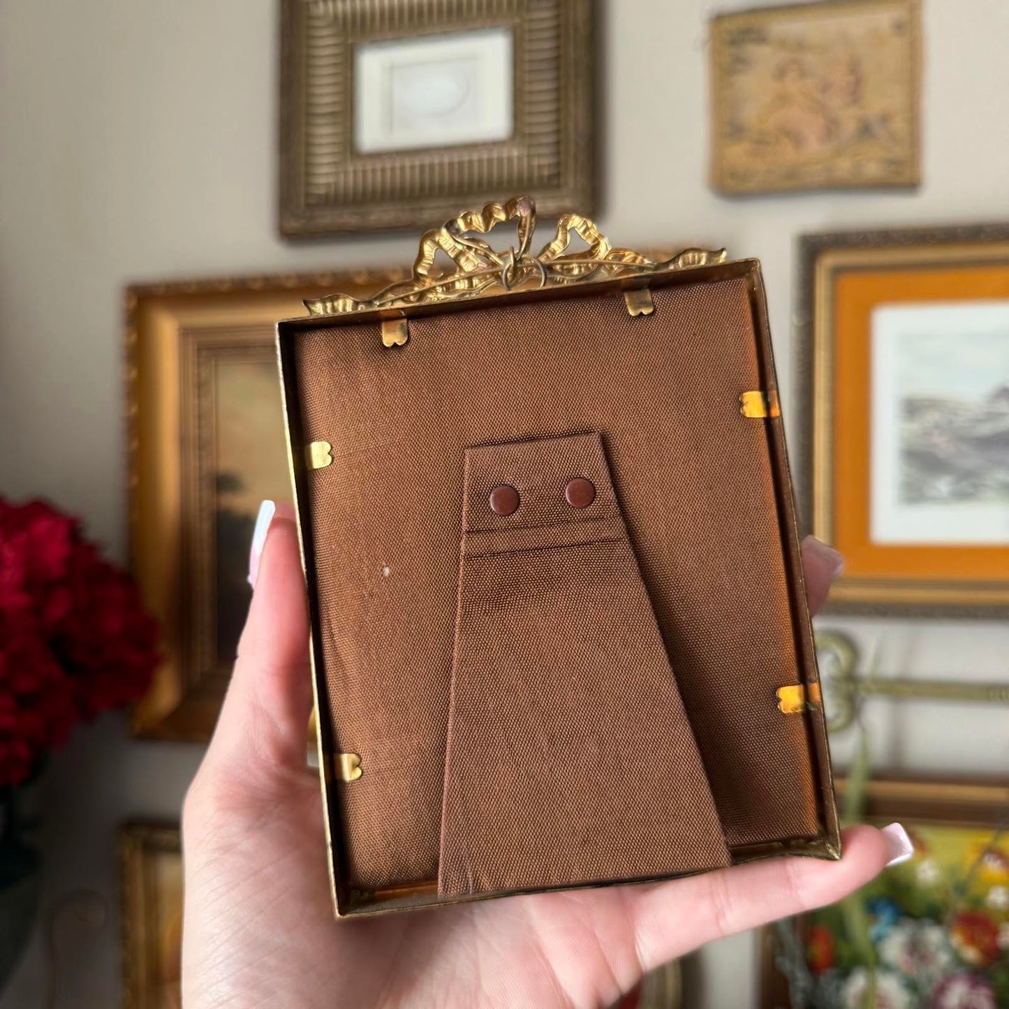 Vintage Portrait of a Man in Metal Frame