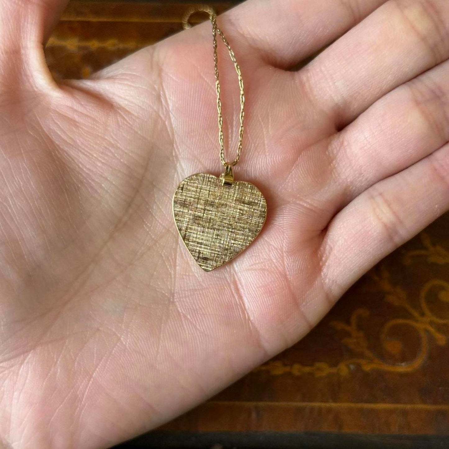Vintage Avon Gold heart pendant with 1/20 14 GF chain necklace #heartshaped