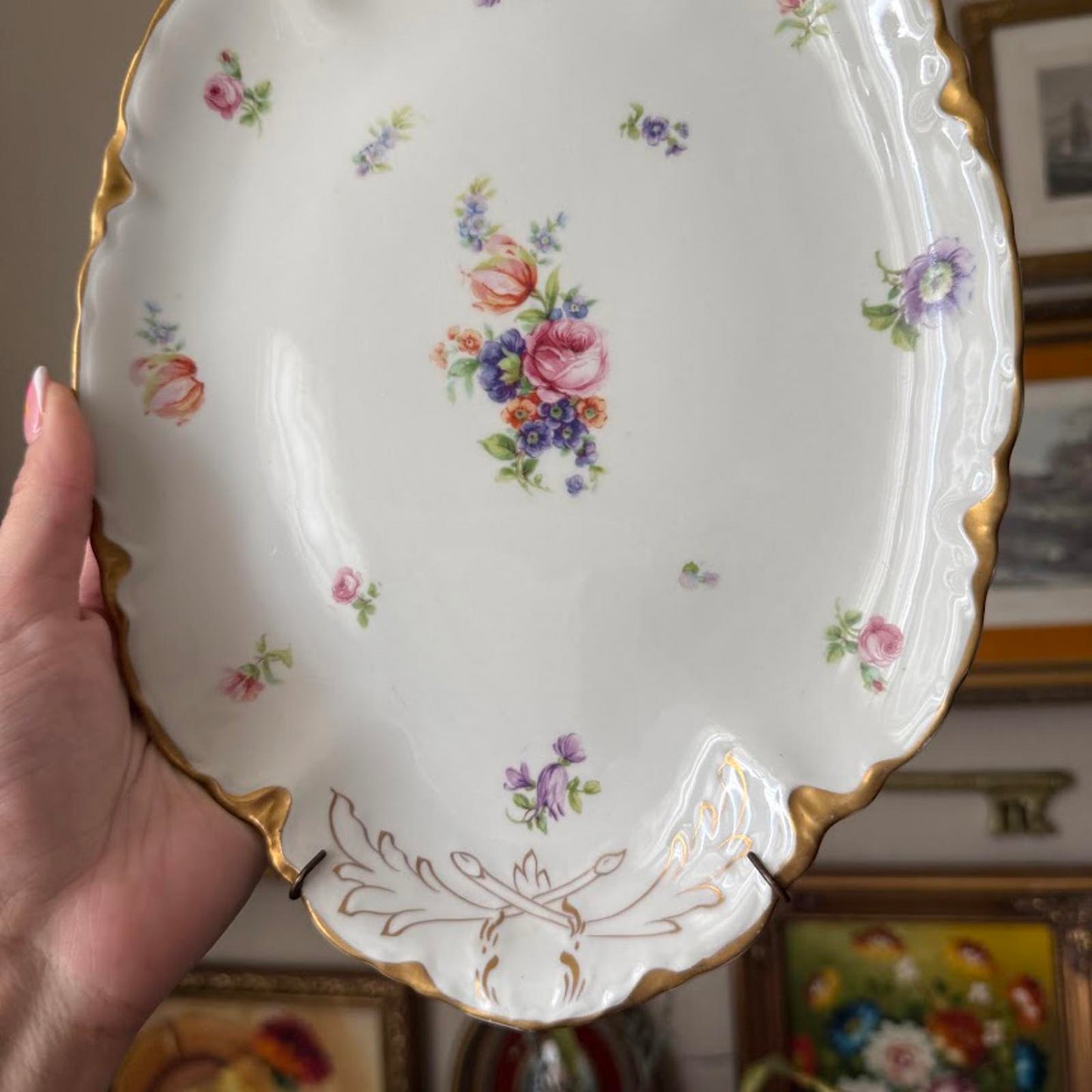 Vintage Warwick Floral Tray Platter
