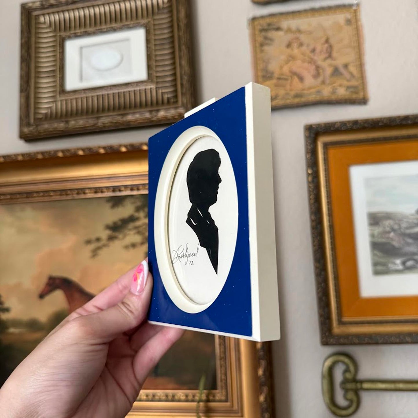 Vintage Framed Silhouette of a Man