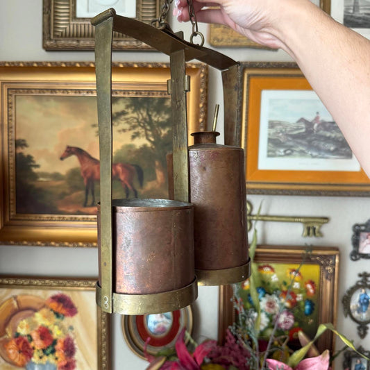 Vintage Brass Metal Canister Set