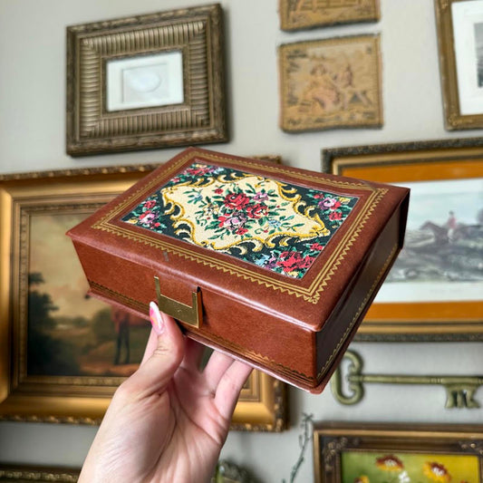 Vintage Floral Jewelry Box