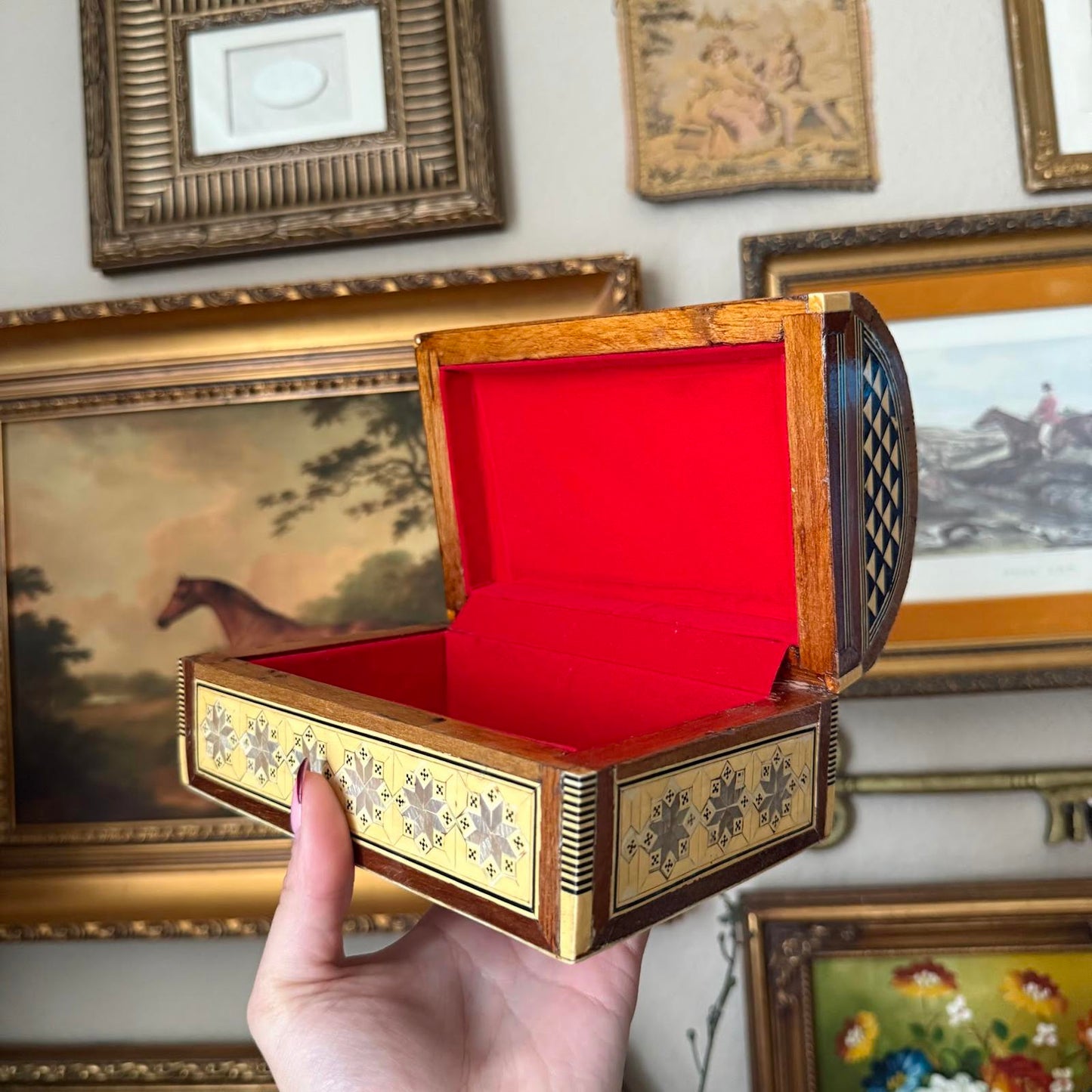 Wooden Handmade Shell Inlay Box Made in Egypt