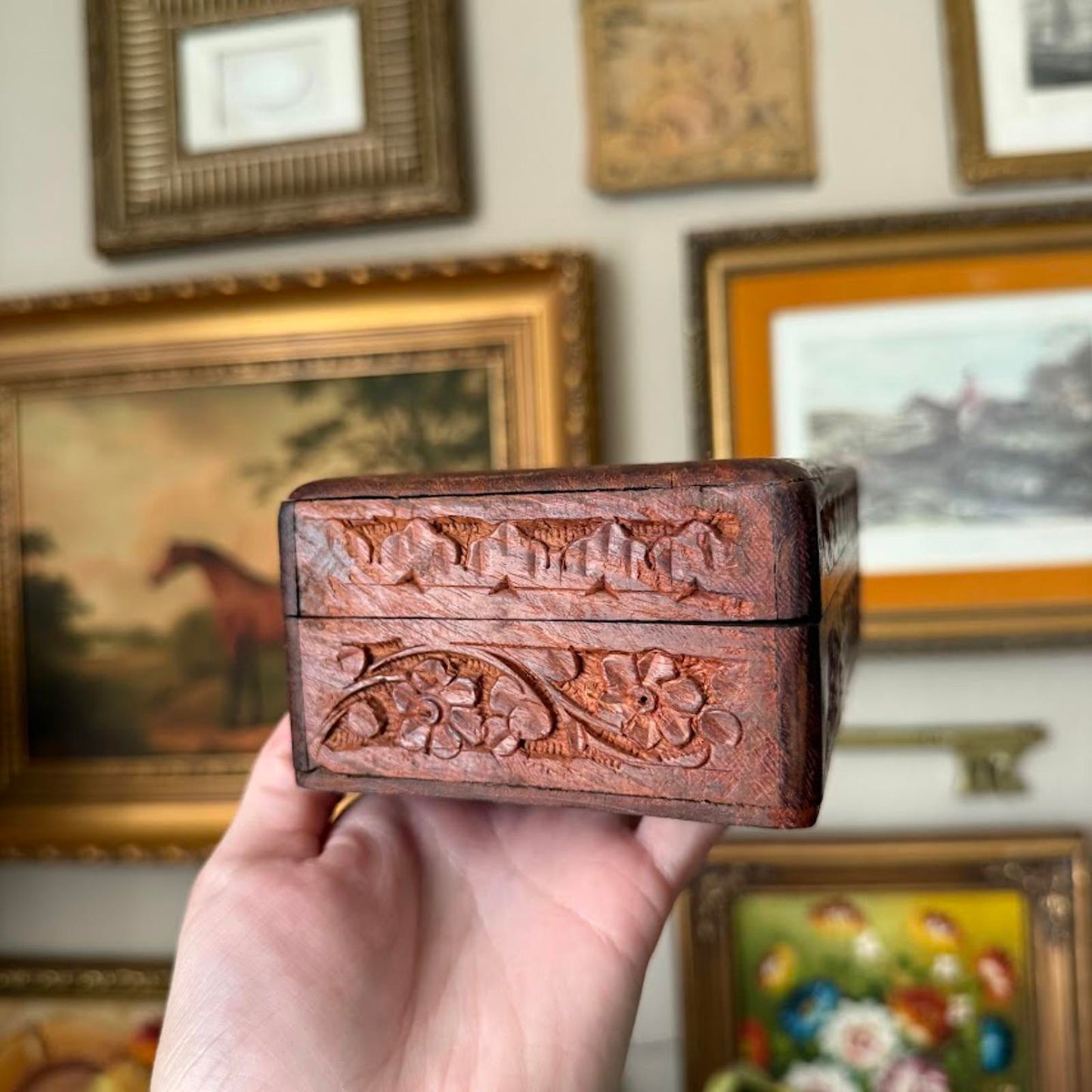 Vintage Wooden Trinket Box