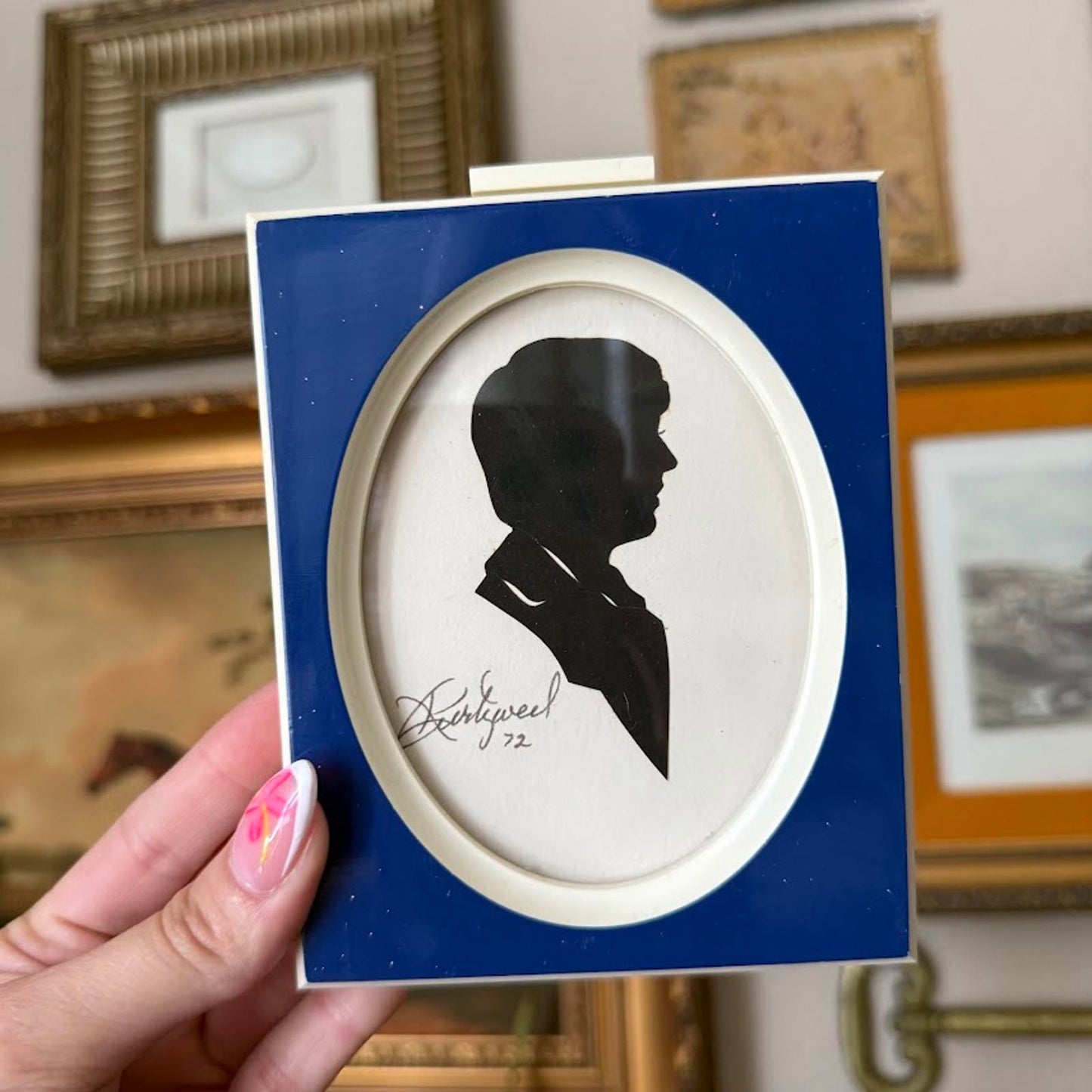 Vintage Framed Silhouette of a Man