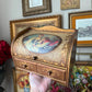 Vintage Gold Wooden Jewelry Box Romantic Couple