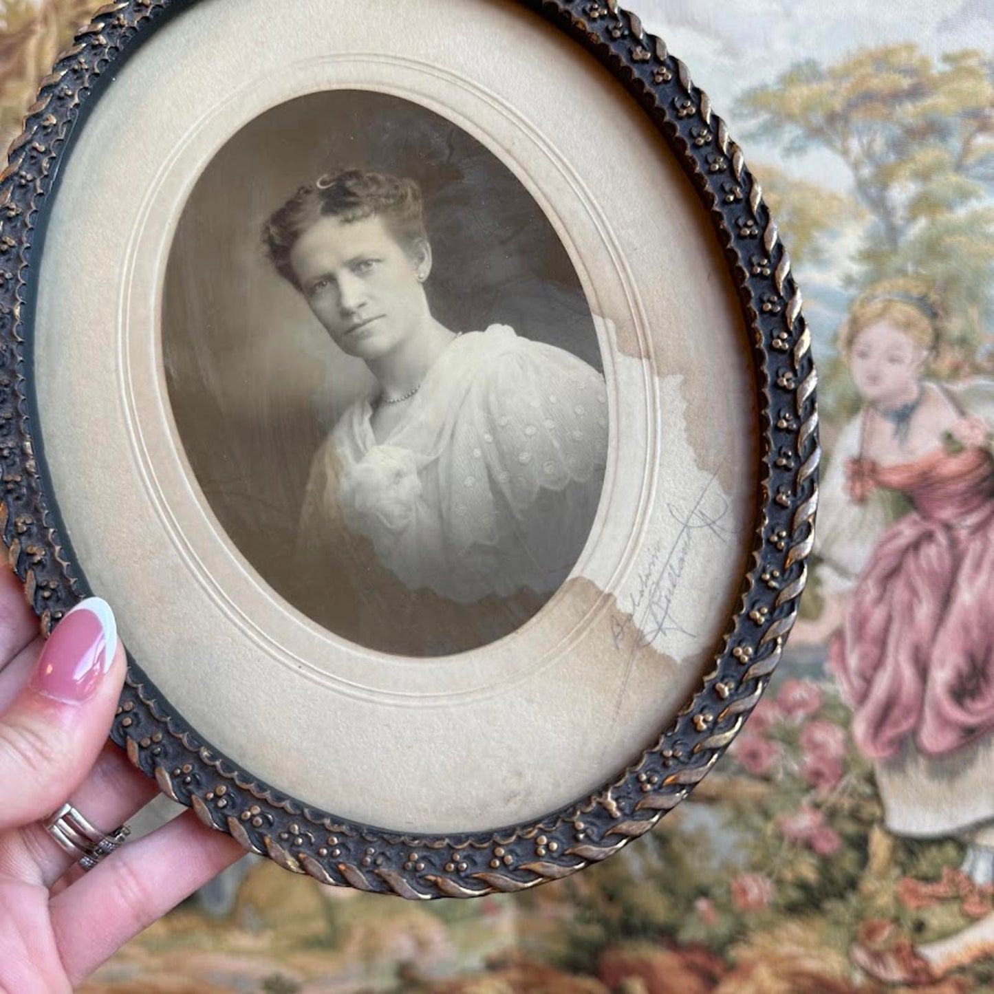 Antique Original Lady Portrait Photograph
