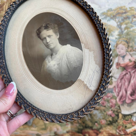 Antique Original Lady Portrait Photograph