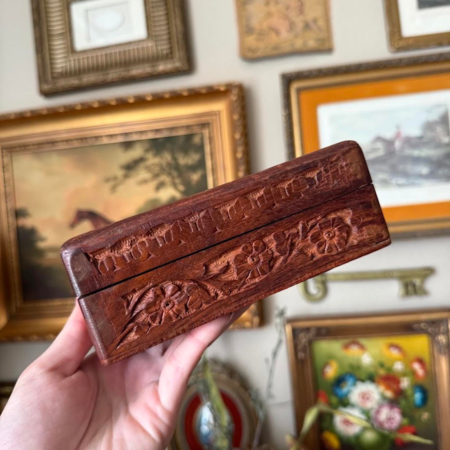 Vintage Wooden Trinket Box