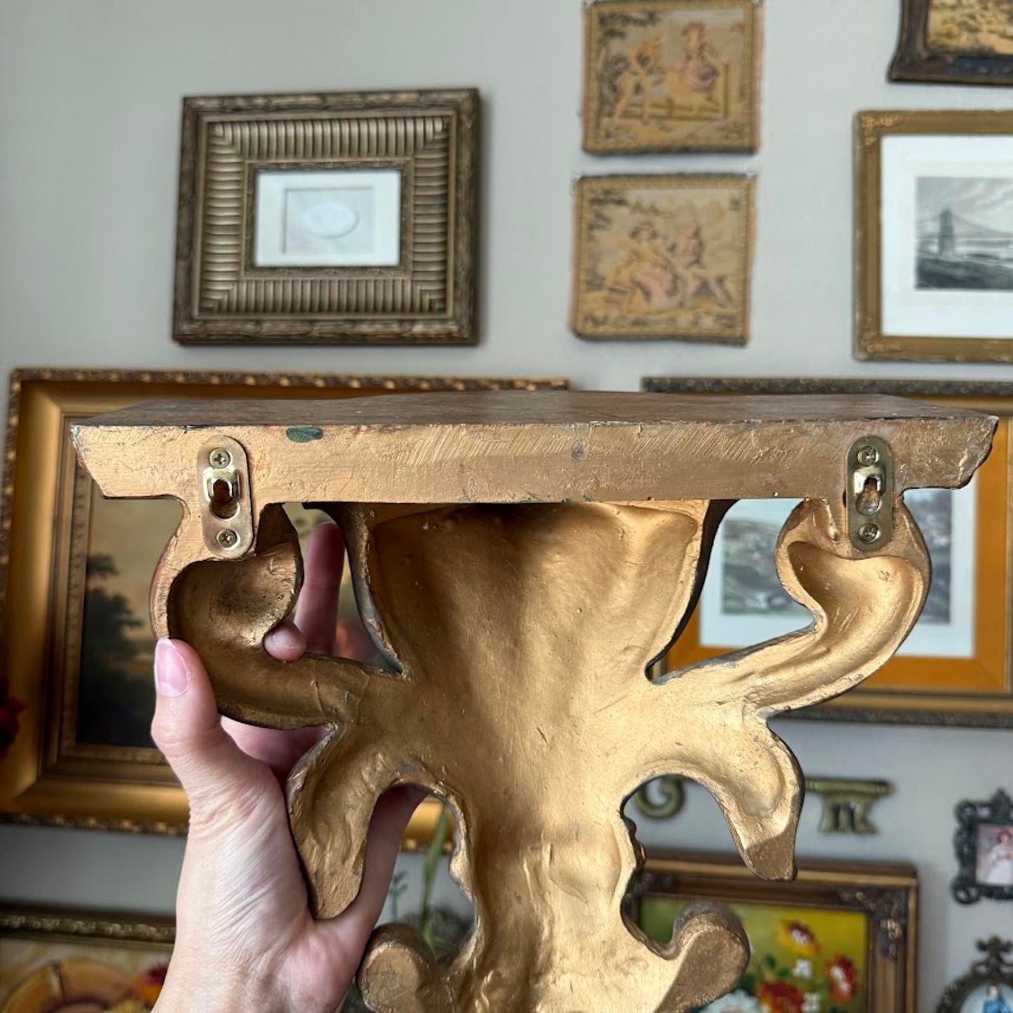 Vintage Pedestal Wall Shelf