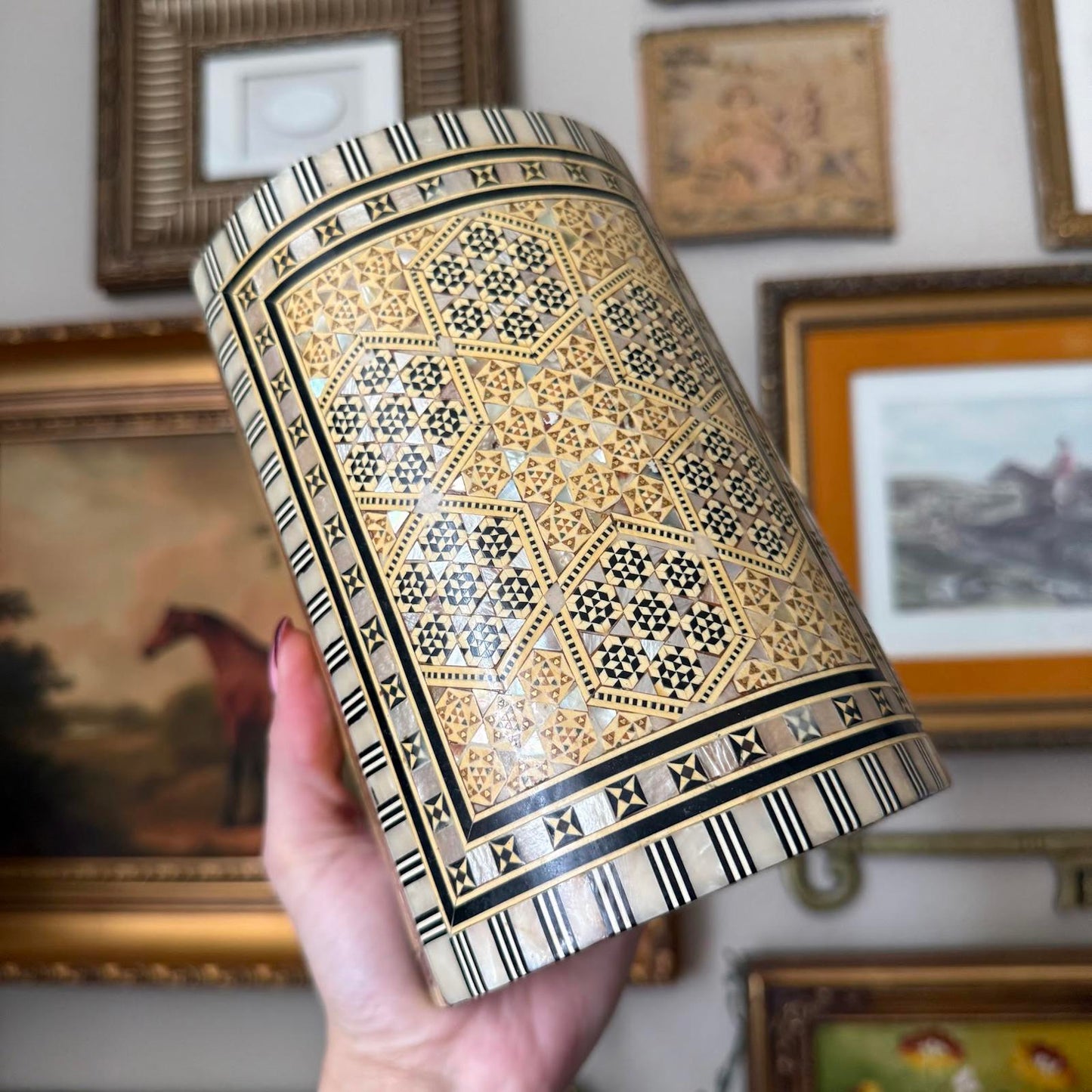 Wooden Handmade Shell Inlay Box Made in Egypt