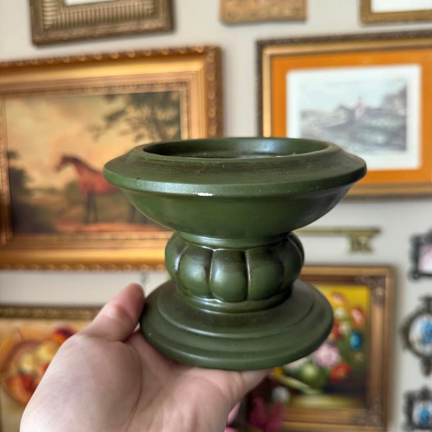 Vintage Green Candleholder