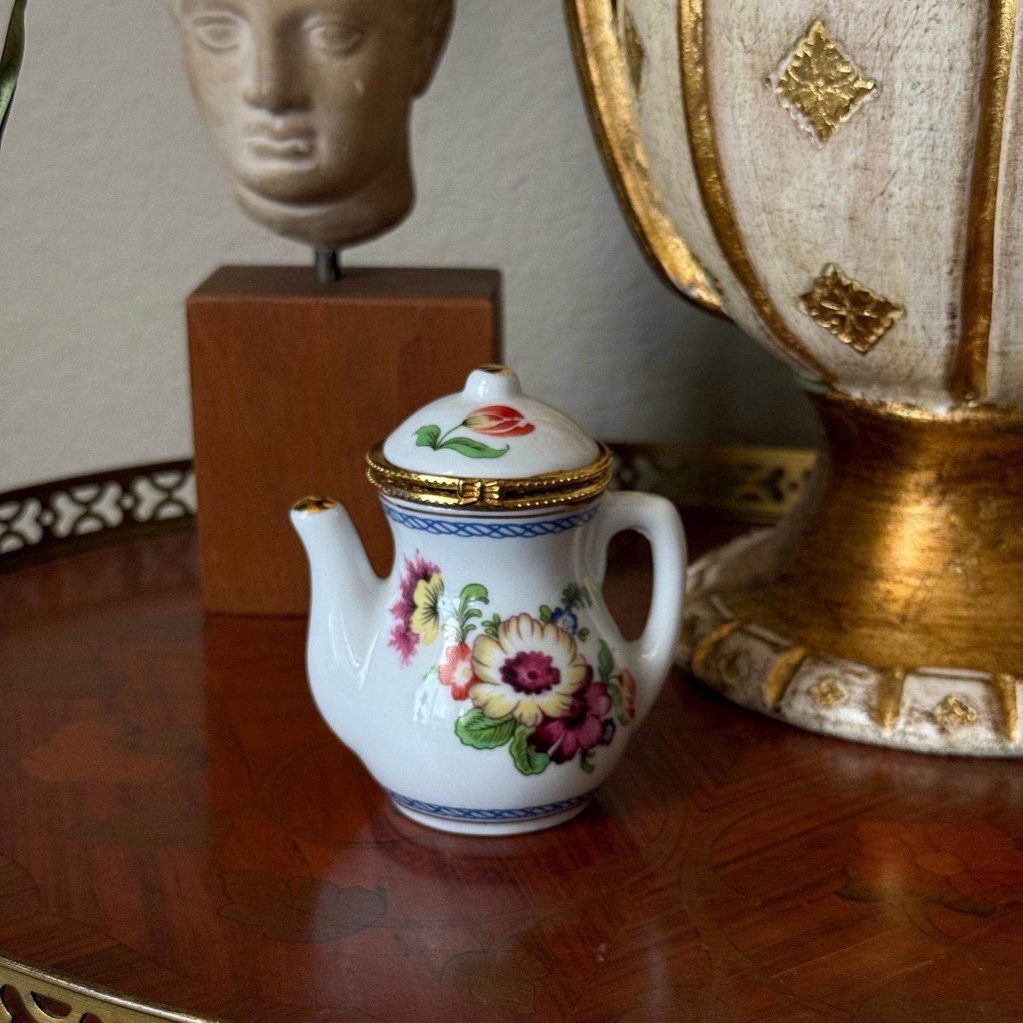 Vintage Trinket Teapot with floral design