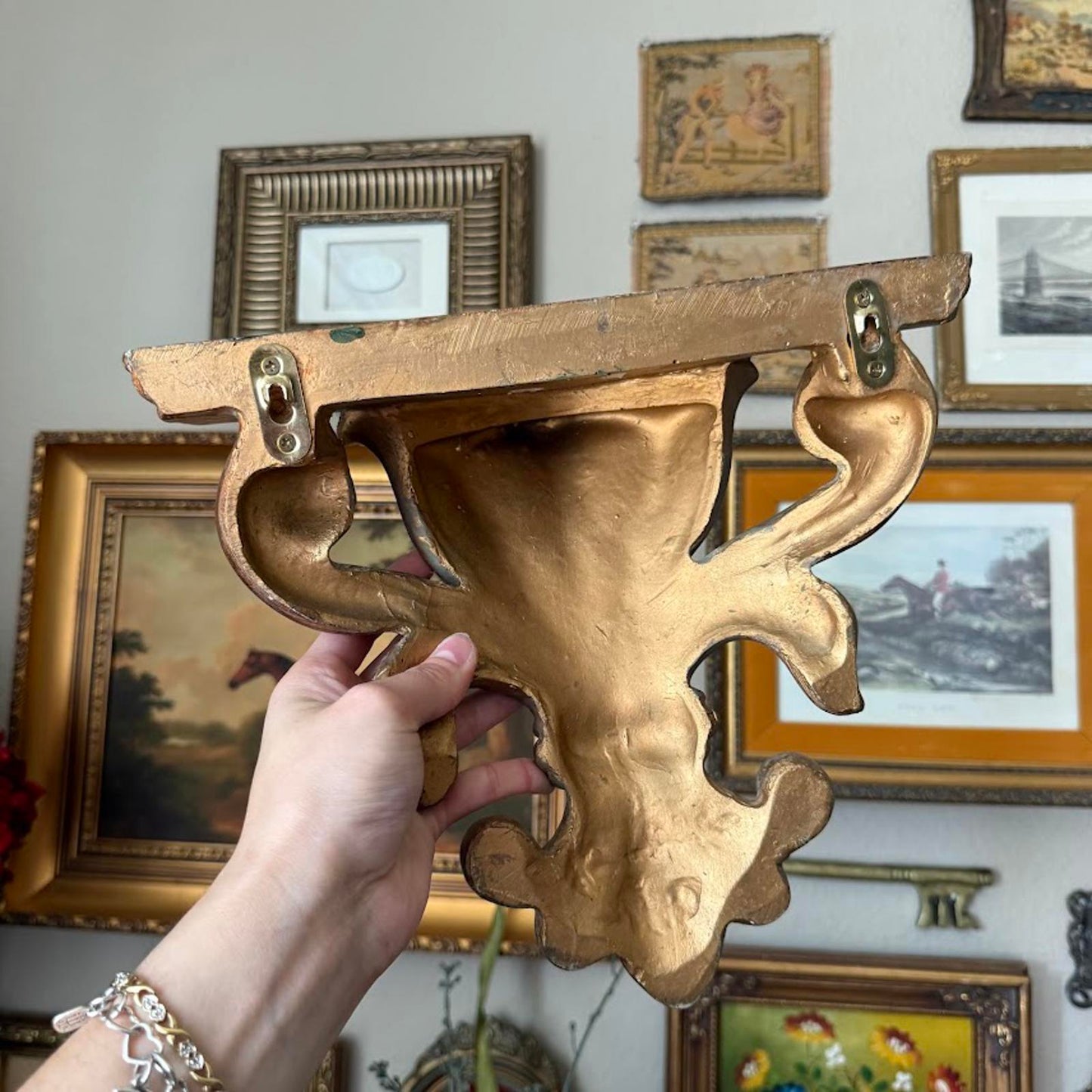 Vintage Pedestal Wall Shelf