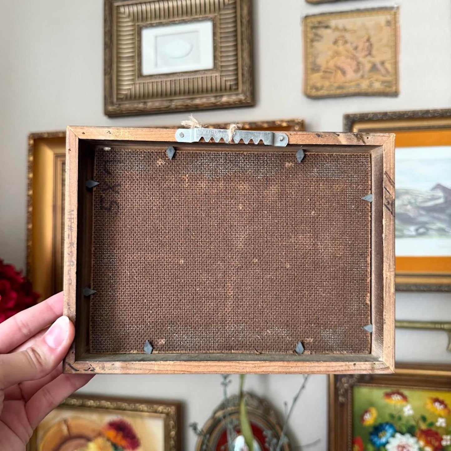 Vintage Farmhouse & Bluebonnets Painting